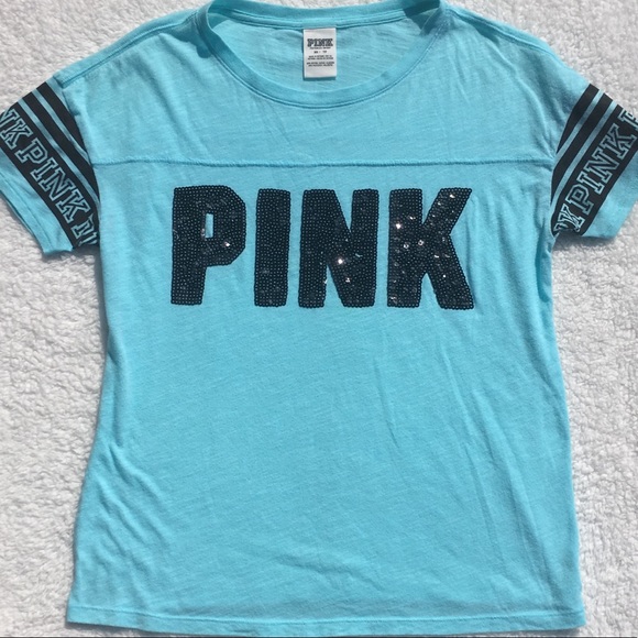 PINK Victoria's Secret Tops - PINK sequins t-shirt